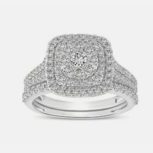 10k white gold 1 tccw diamonds set sale or trade